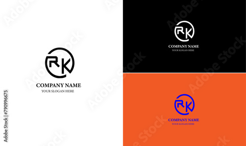 R k monogram logo ,icon, logo, vector, business, symbol, design, illustration, sign, web, circle, concept, company, button, card, template, set, banner, internet, label, eye , monogram , luxury , clas