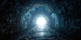 Hopelessness: The Dark Tunnel and Distant Light - Visualize a dark tunnel with a distant light, illustrating feelings of hopelessness