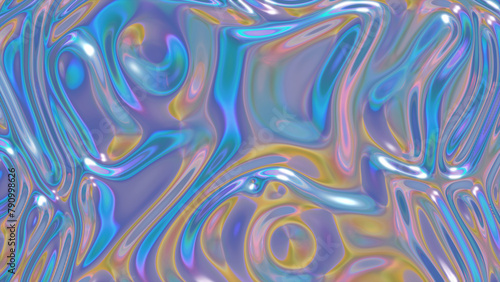Quadro su tela Movable, plastic, laser, synthetic color, holographic background