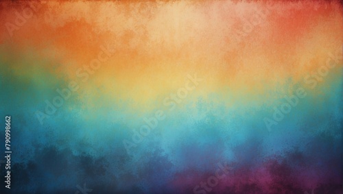 Textured Gradient Splash Background, Evoking Sunset Hues in a Rough Texture.