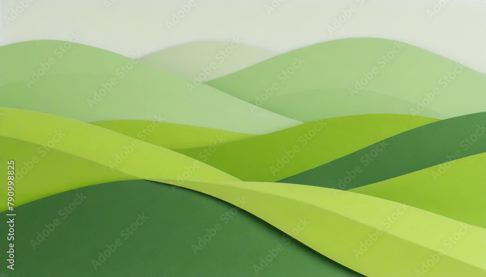 Obraz premium green background with waves or hills