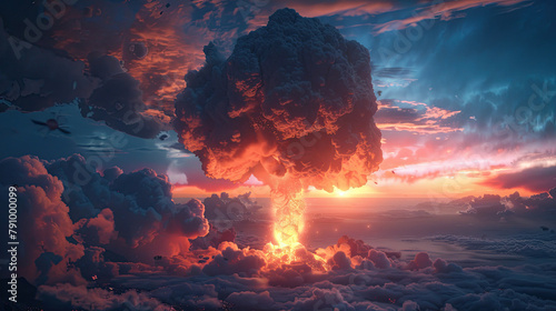 Nuclear explosion mushroom cloud