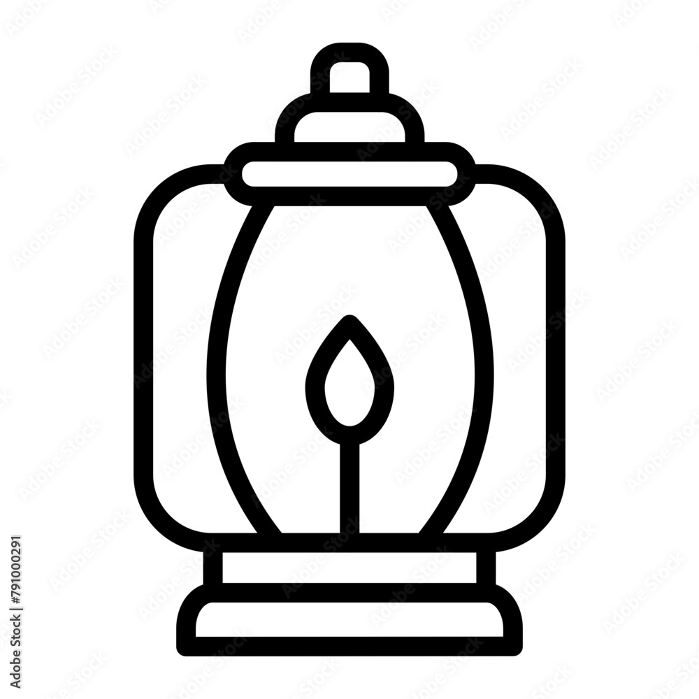 Lantern Vector Line Icon Design Lantern Vector Line Icon Design