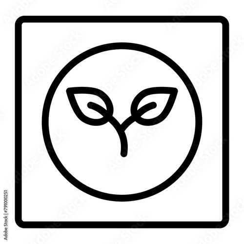 Vegetarian Vector Line Icon Design