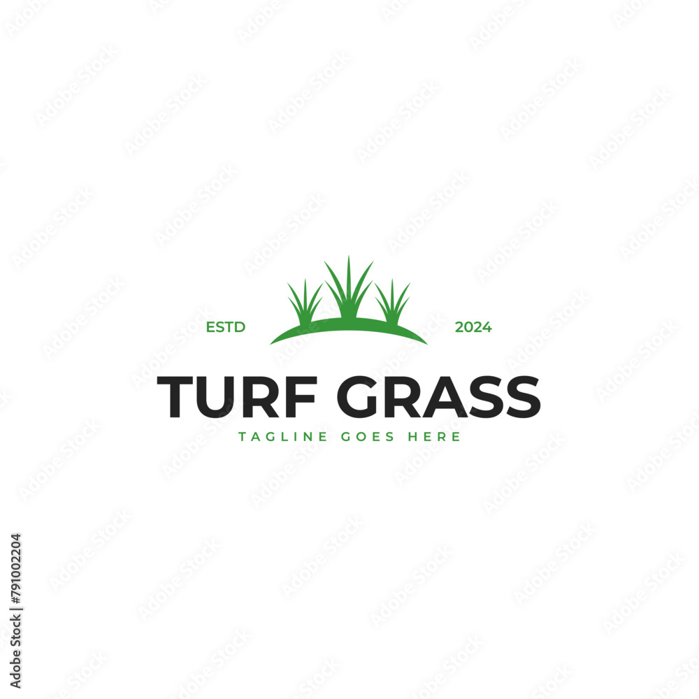 Turf grass logo design illustration idea Turf grass logo design illustration idea