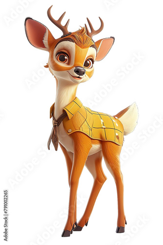 Beautiful Man Bambi isolated on white background