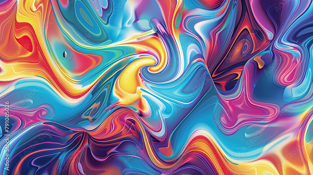 Trippy abstract wavy swirls dopamine background