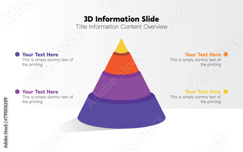 Vector graphic infographic color chart information visualization column chart staircase pointing arrow pyramid