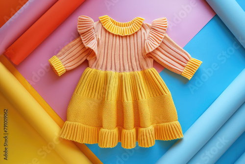Colorful knitted dress for children © Michael