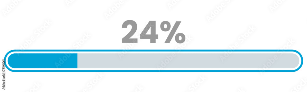24% Loading. 24% progress bar Infographics vector, 24 Percentage ready to use for web design ux-ui 24% Loading. 24% progress bar Infographics vector, 24 Percentage ready to use for web design ux-ui