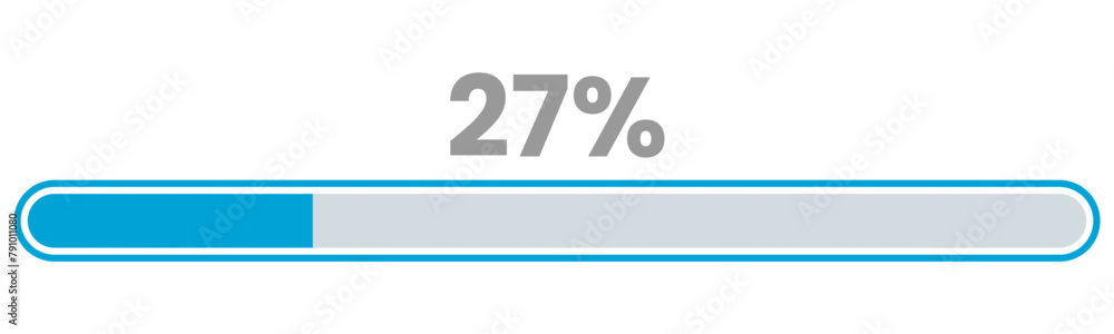 27% Loading. 27% progress bar Infographics vector, 27 Percentage ready to use for web design ux-ui 27% Loading. 27% progress bar Infographics vector, 27 Percentage ready to use for web design ux-ui