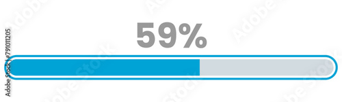59% Loading. 59% progress bar Infographics vector, 59 Percentage ready to use for web design ux-ui