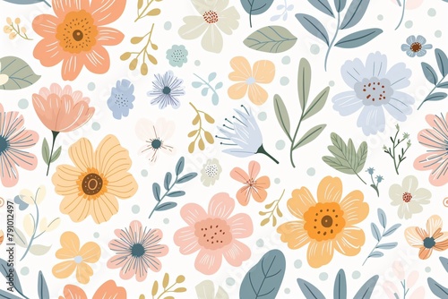 Draw Flowers and Plants Style, Background chaos 20 © MDQDigital
