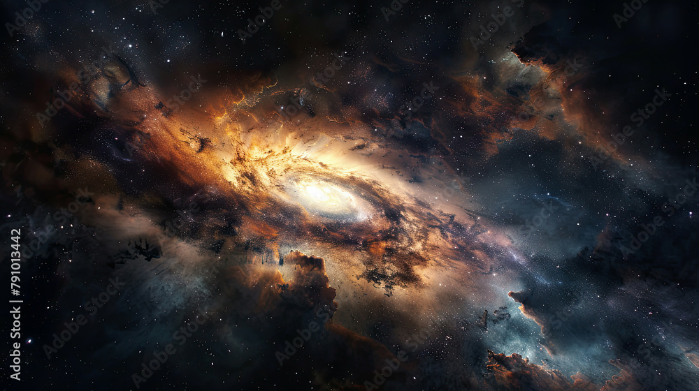 Fototapeta premium Enigmatic Cosmos Dark Nebula Cinematic Beauty