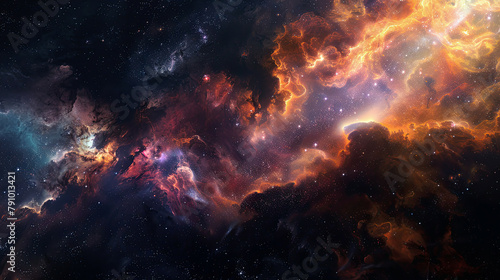 Enigmatic Cosmos Dark Nebula Cinematic Beauty