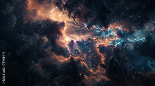 Enigmatic Cosmos Dark Nebula Cinematic Beauty