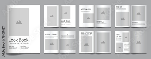 Modern fashion lookbook minimalist template design
