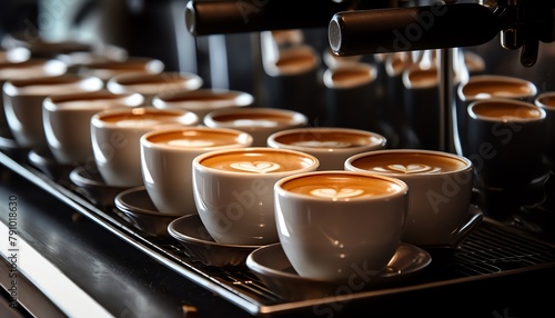 As the barista expertly crafts each cup, the coffee lover eagerly awaits their favorite brew, anticipation building with each passing second photo