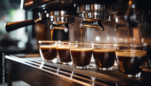 As the barista expertly crafts each cup, the coffee lover eagerly awaits their favorite brew, anticipation building with each passing second photo