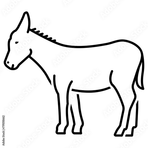 donkey icon, simple vector design