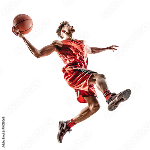 basketball player with ball on transparent background png © I LOVE PNG