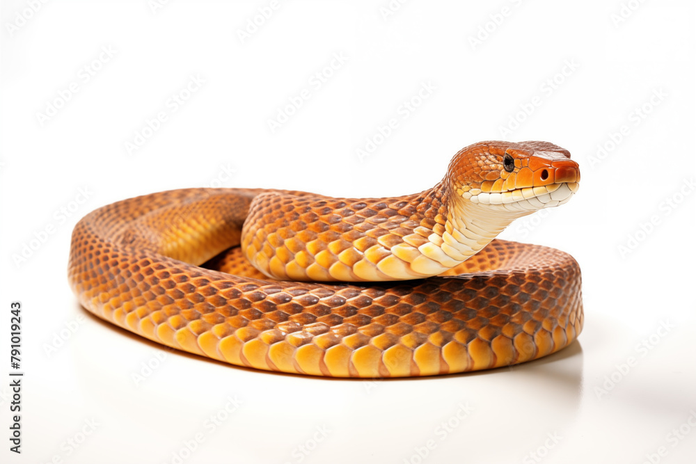 Fototapeta premium Snake over isolated white background. Animal