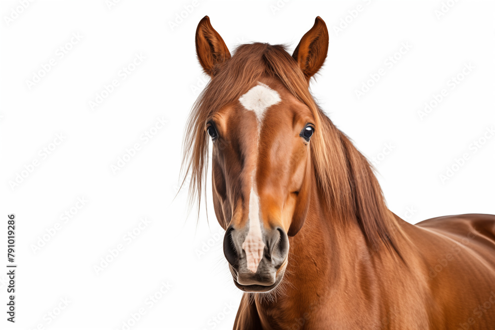 Horse over isolated white background. Animal Horse over isolated white background. Animal