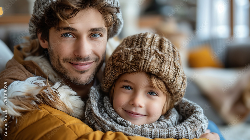 Happy family with little son having fun at home. Winter vacation. Happy family with little son having fun at home. Winter vacation.