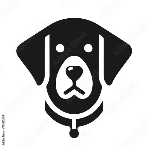 Dog vector silhouette isolated on white background