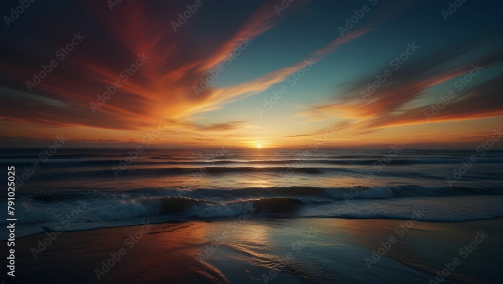 Fototapeta premium sunset over the sea