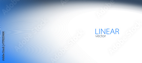 Linear abstract background, vector design 3D lines in perspective, curve and wave lines in motion, smooth and soft backdrop.