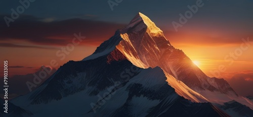 sunrise in the mountains, ai generated #791033005