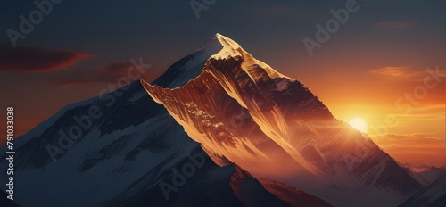 sunrise in the mountains  ai generated