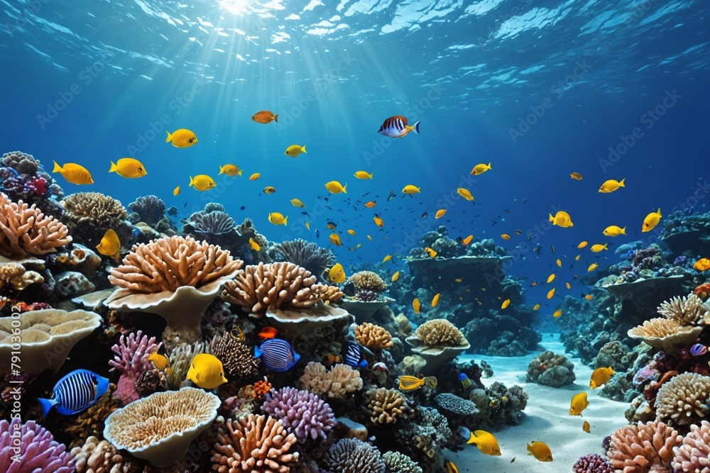 Ocean Serenity: The Delicate Ecosystem of Coral and Fish