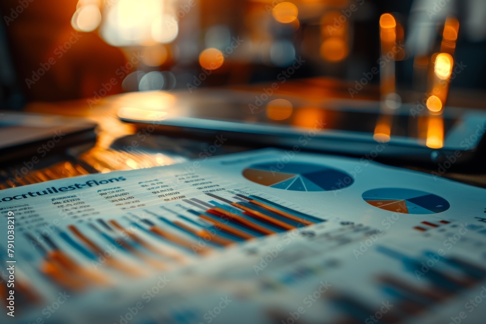 Obraz premium Audit internal financial advice investigation accounting glasses calculator on paper paperwork archive pile of documents analytics data analysis research numbers statistics confidential information