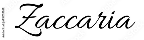 Zaccaria - black color - name written - ideal for websites, presentations, greetings, banners, cards, t-shirt, sweatshirt, prints, cricut, silhouette, sublimation, tag