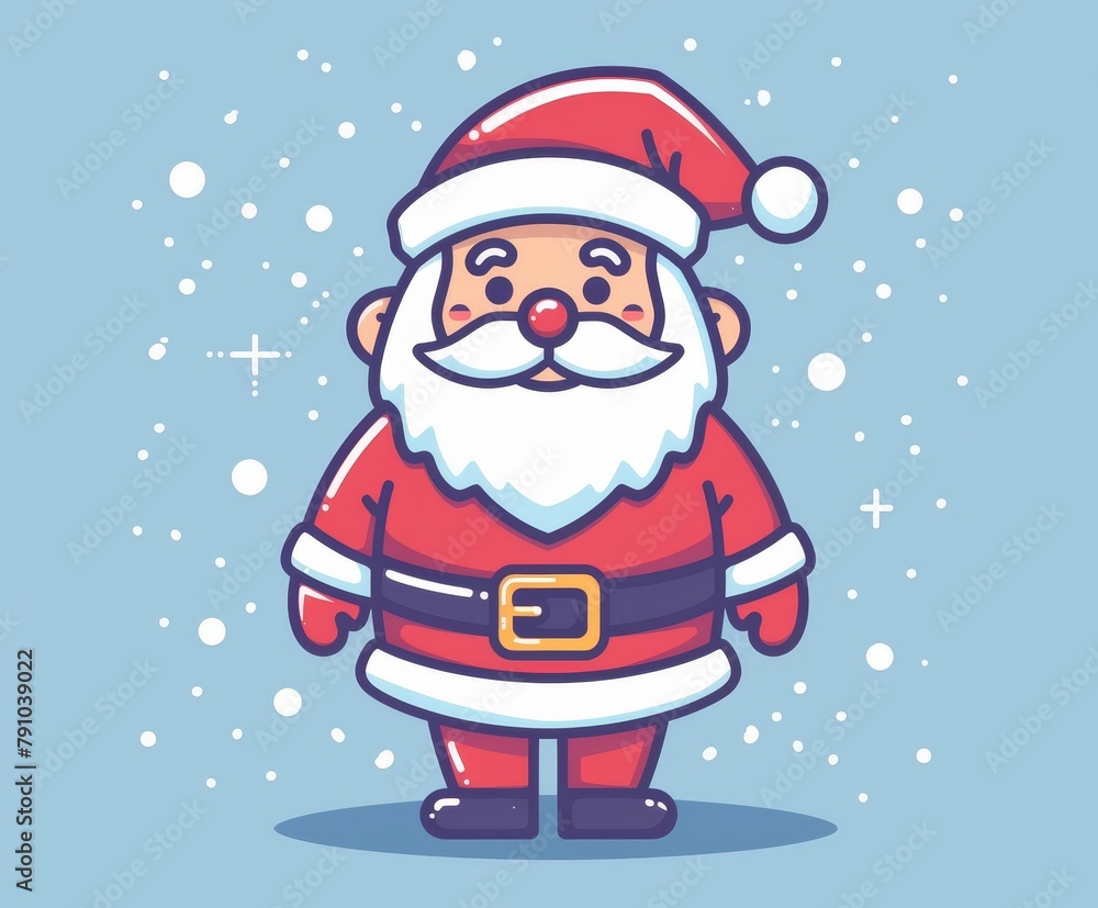 Cute cartoon abstract Santa Claus, Minimalistic funny flat illustration Cute cartoon abstract Santa Claus, Minimalistic funny flat illustration