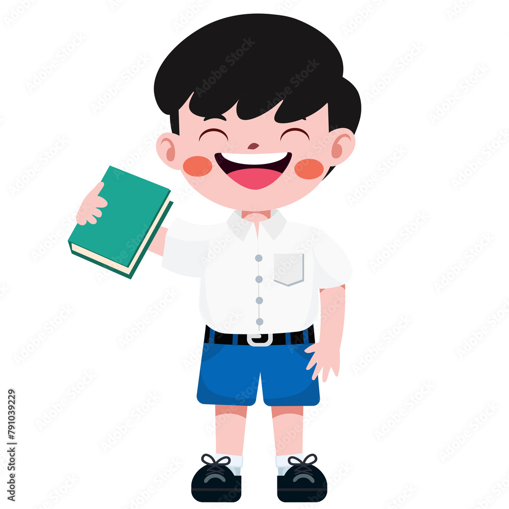 Happy cute Thai student in uniform Happy cute Thai student in uniform