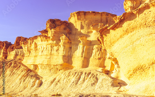 Rock formations Bolnuevo, Spain photo