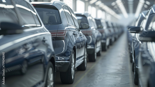 Flota de coches en un concesionario 