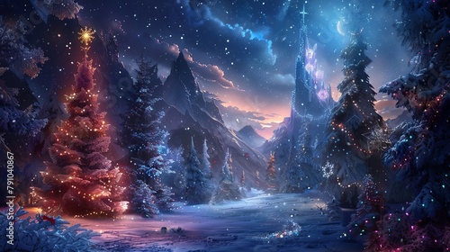 Immerse yourself in the enchanting tapestry of Christmas Eve as winter s icy touch weaves a magical embrace.
