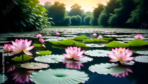 Nature-elegance-reflected-in-a-lotus-pond