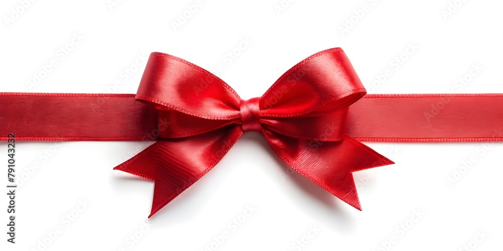 Red Gift Bow: Festive Present Decoration Red Gift Bow: Festive Present Decoration