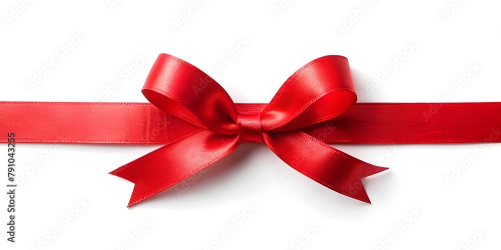Red Gift Bow: Festive Present Decoration Red Gift Bow: Festive Present Decoration