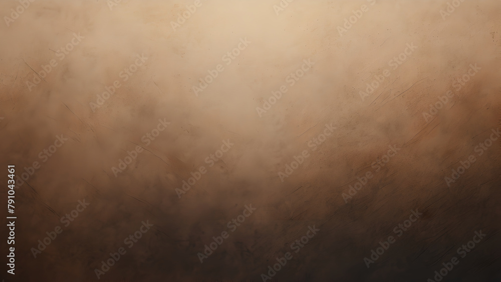 A beautiful Abstract beige brown color gradient dark background grainy noise texture banner,website header design