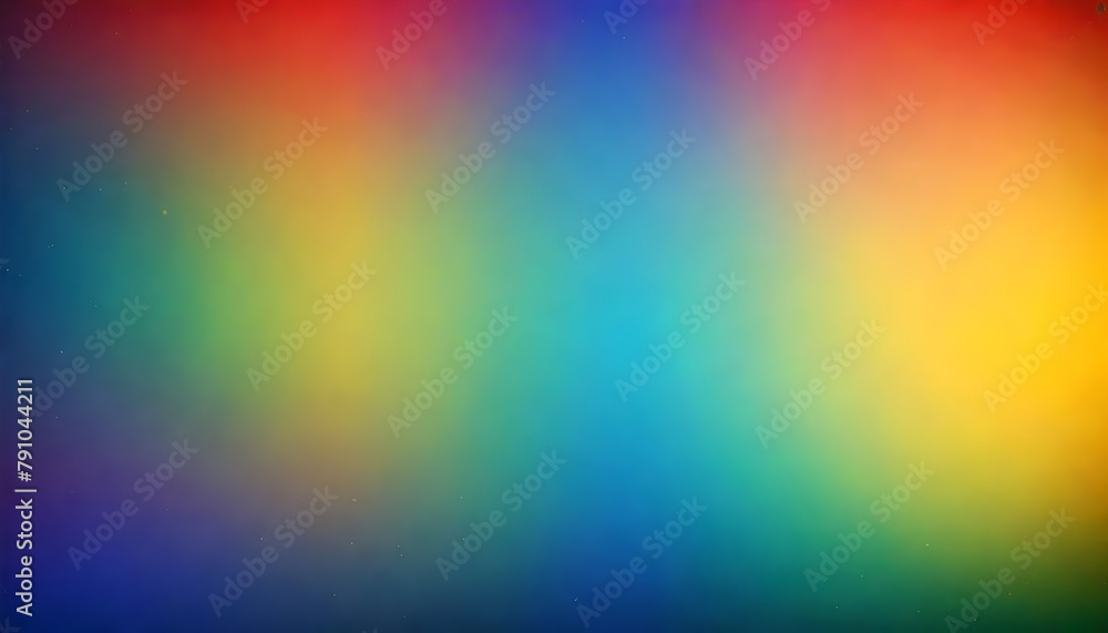 Obraz premium Rainbow red yellow blue green , empty space grainy noise grungy texture color gradient rough abstract background , shine bright light and glow template