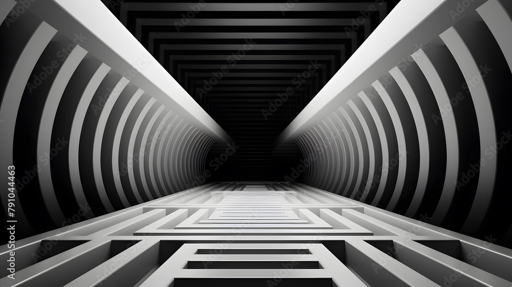 3d rendering of white and black abstract geometric background. Scene for advertising, technology, showcase, banner, game, sport, cosmetic, business, metaverse. Sci-Fi Illustration. Product display 3d rendering of white and black abstract geometric background. Scene for advertising, technology, showcase, banner, game, sport, cosmetic, business, metaverse. Sci-Fi Illustration. Product display