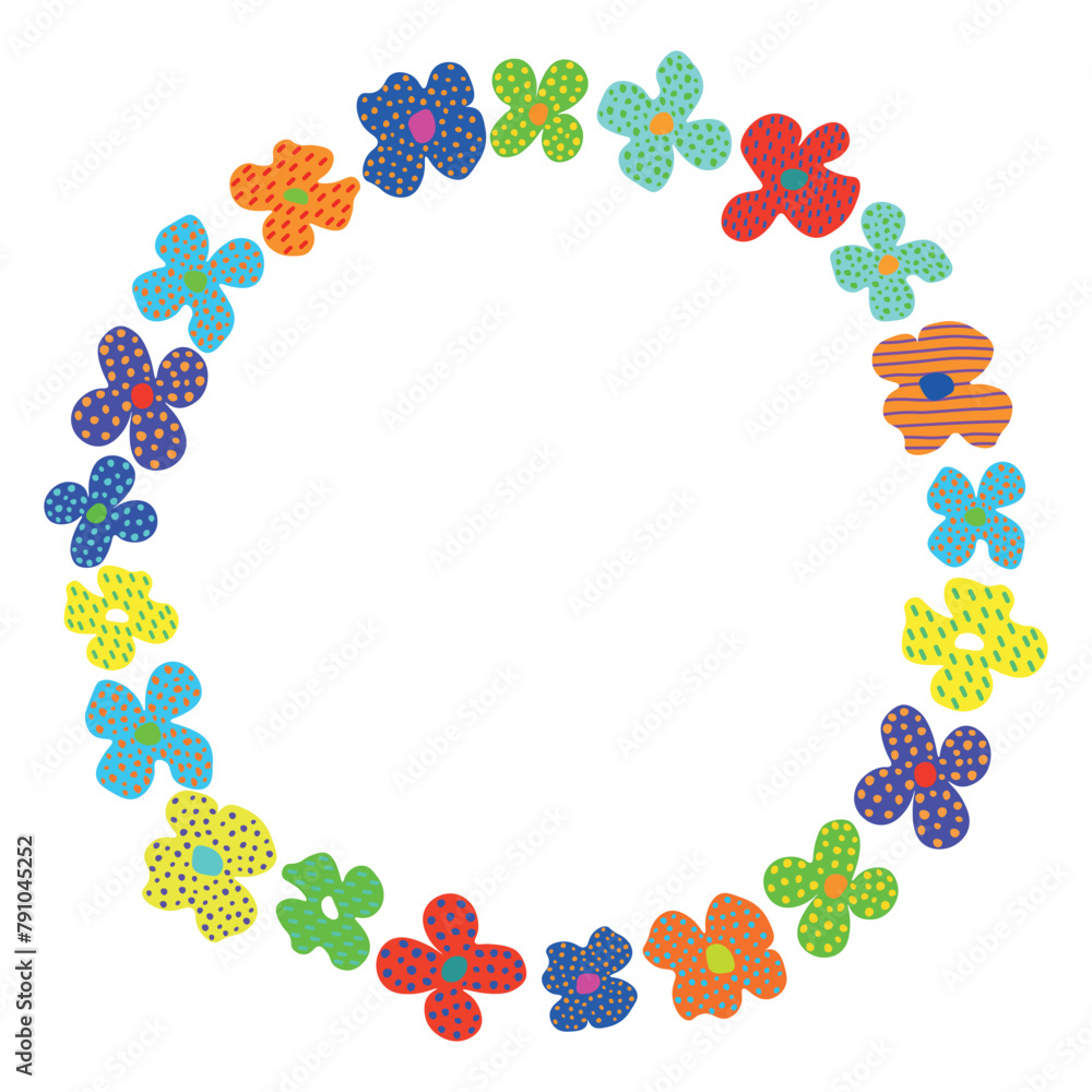 Colorful flowers illustration. Abstract flowers. Colorful flowers illustration. Abstract flowers.