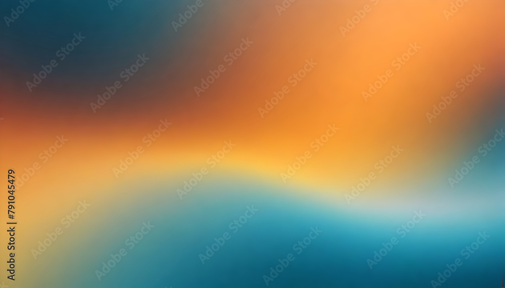 Abstract color gradient background grainy orange blue yellow white noise texture backdrop banner poster header cover design. 
