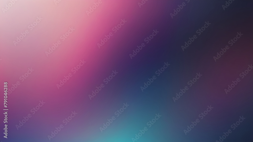 Fototapeta premium Blurred color gradient purple pink blue grainy color gradient background dark abstract backdrop banner poster card wallpaper website header design